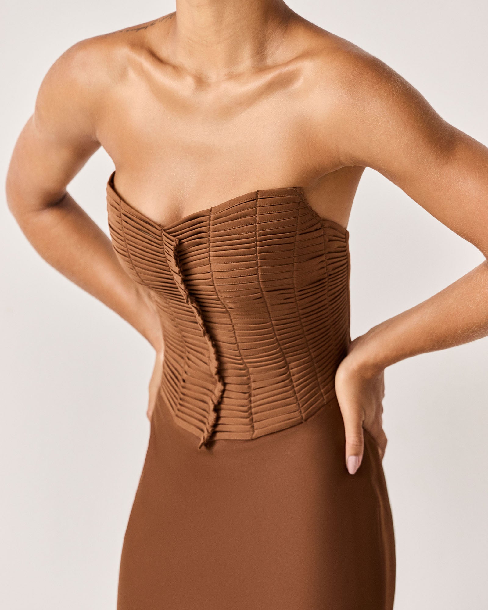 CORSET CERCA - MARROM - HAND LACE