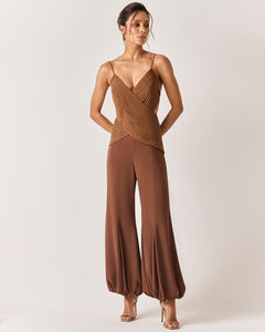 BLUSA CIPÓ - MARROM - HAND LACE