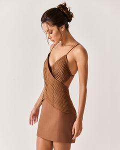 BLUSA CIPÓ - MARROM - HAND LACE