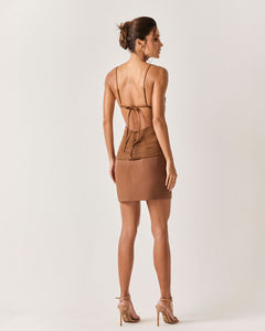 BLUSA CIPÓ - MARROM - HAND LACE