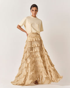 SAIA LONGA RIACHO - BEGE - HAND LACE