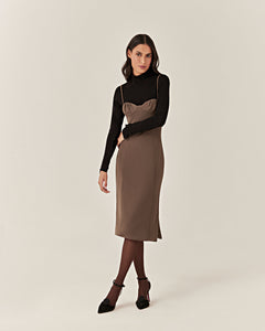 Vestido Arcos - Café - Hand Lace