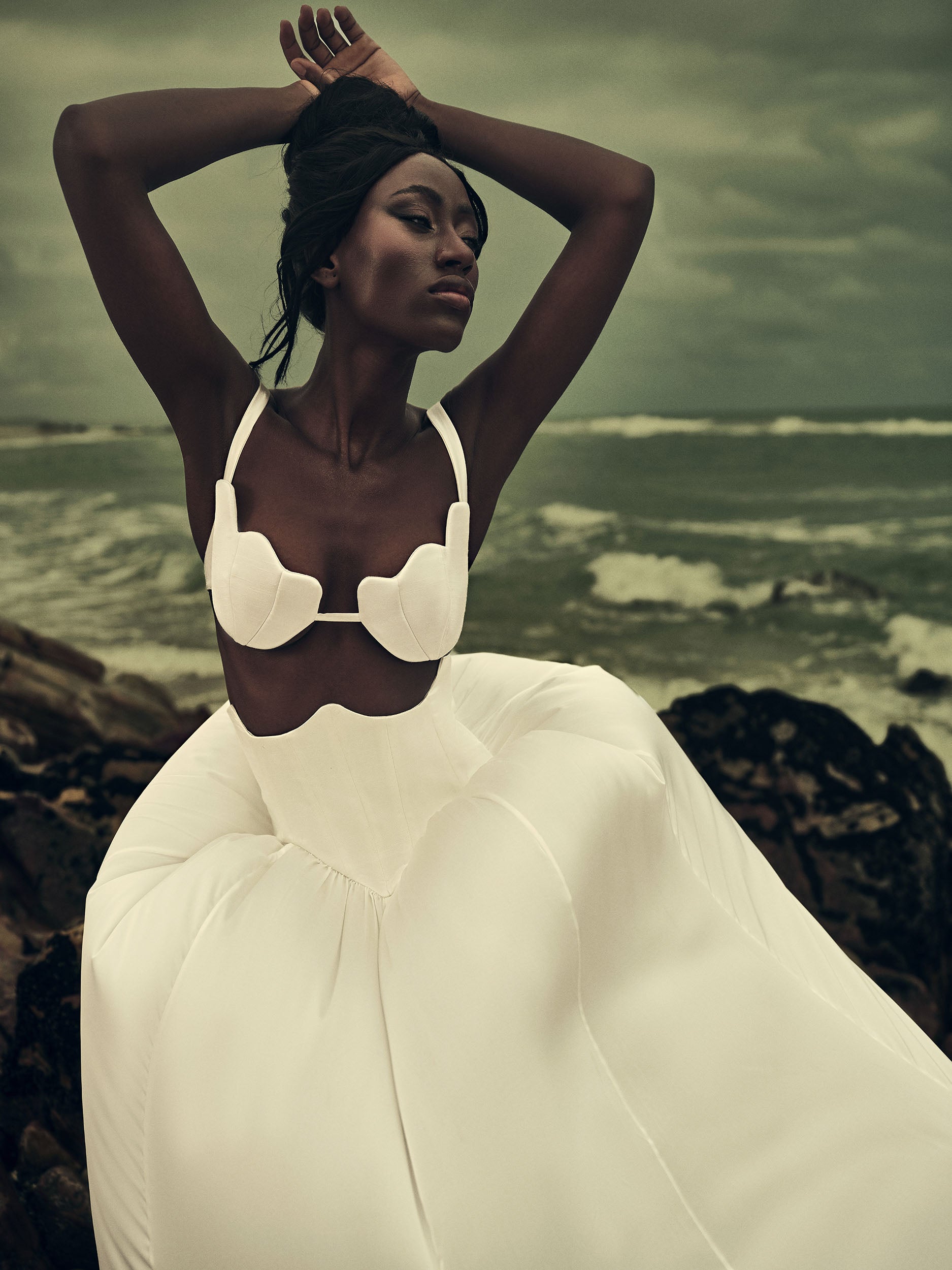 Vestido Cygnus - Off White - Hand Lace
