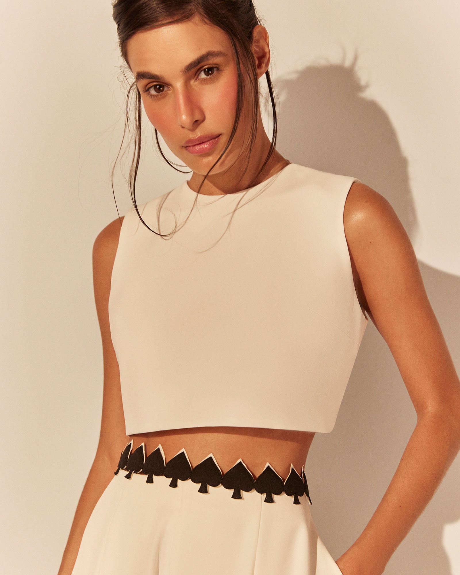 Cropped Coringa - Off White - Hand Lace
