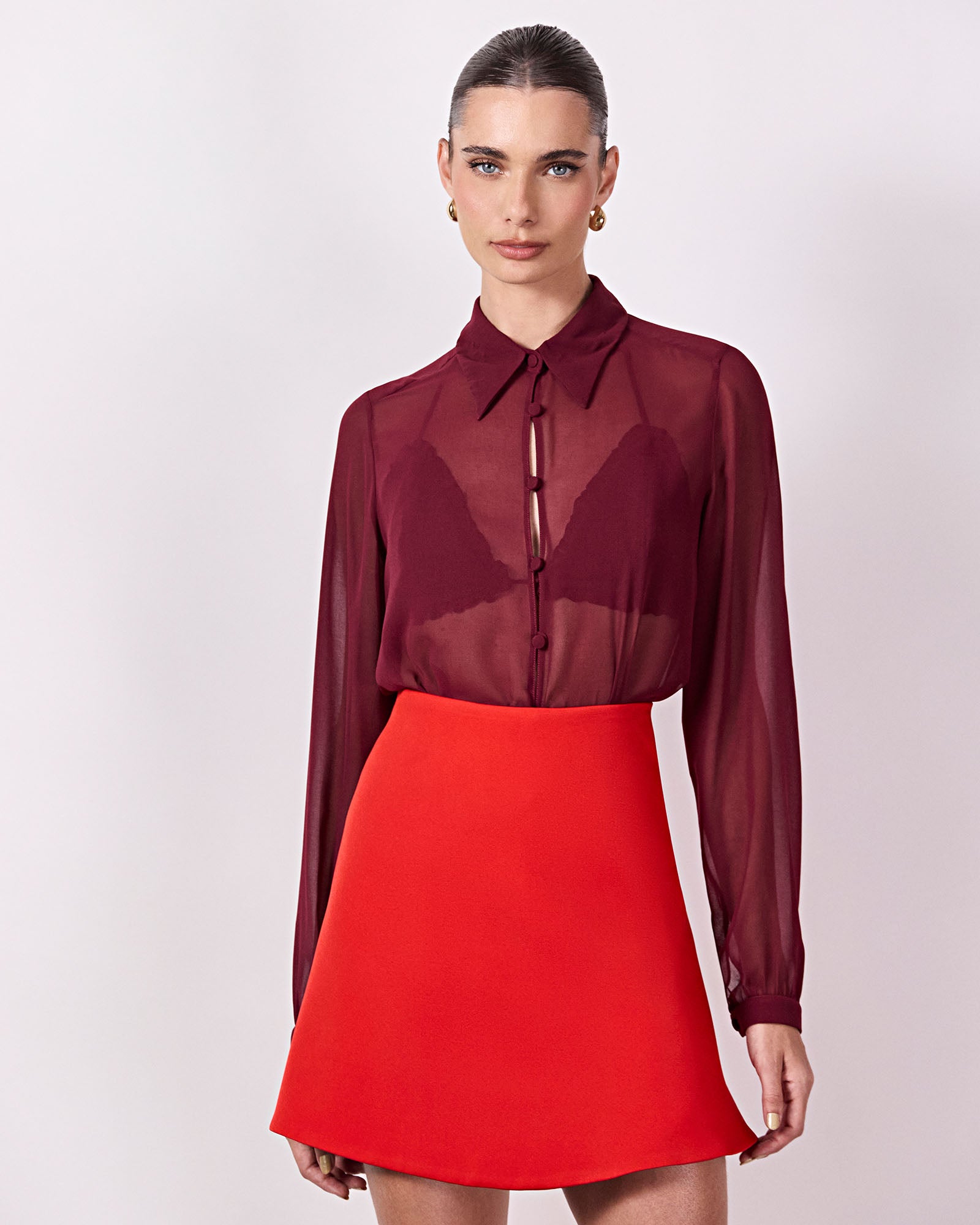 Top Lamparina - Vinho - Hand Lace