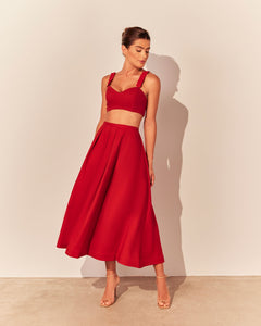 Cropped Elegance - Vermelho