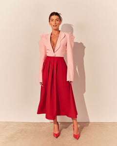 Blazer Pólya - Rosa Sachê - Hand Lace