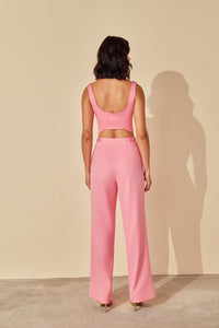 Cropped Exponencial - Rosa Tulipa - Hand Lace