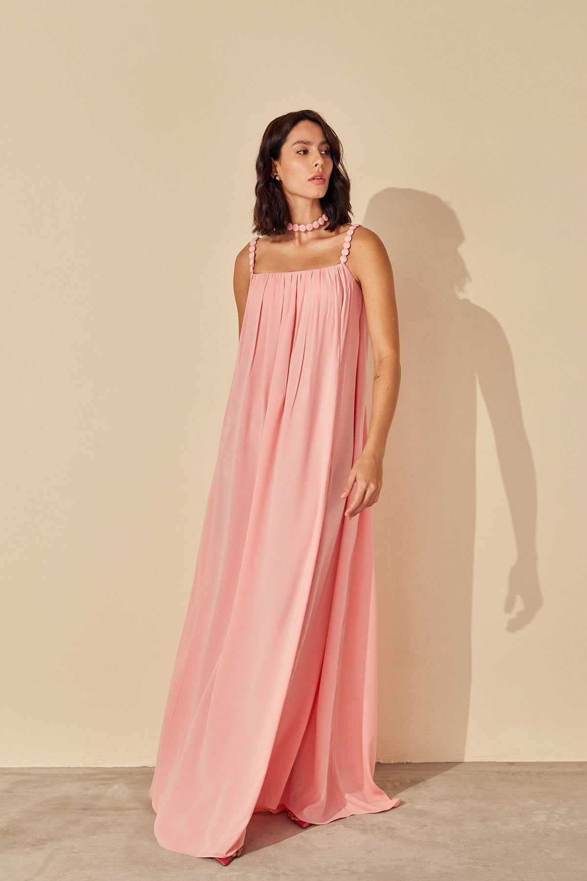 Vestido Pólya - Rosa Dália - Hand Lace
