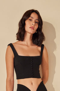 Cropped Exponencial -Preto - Hand Lace