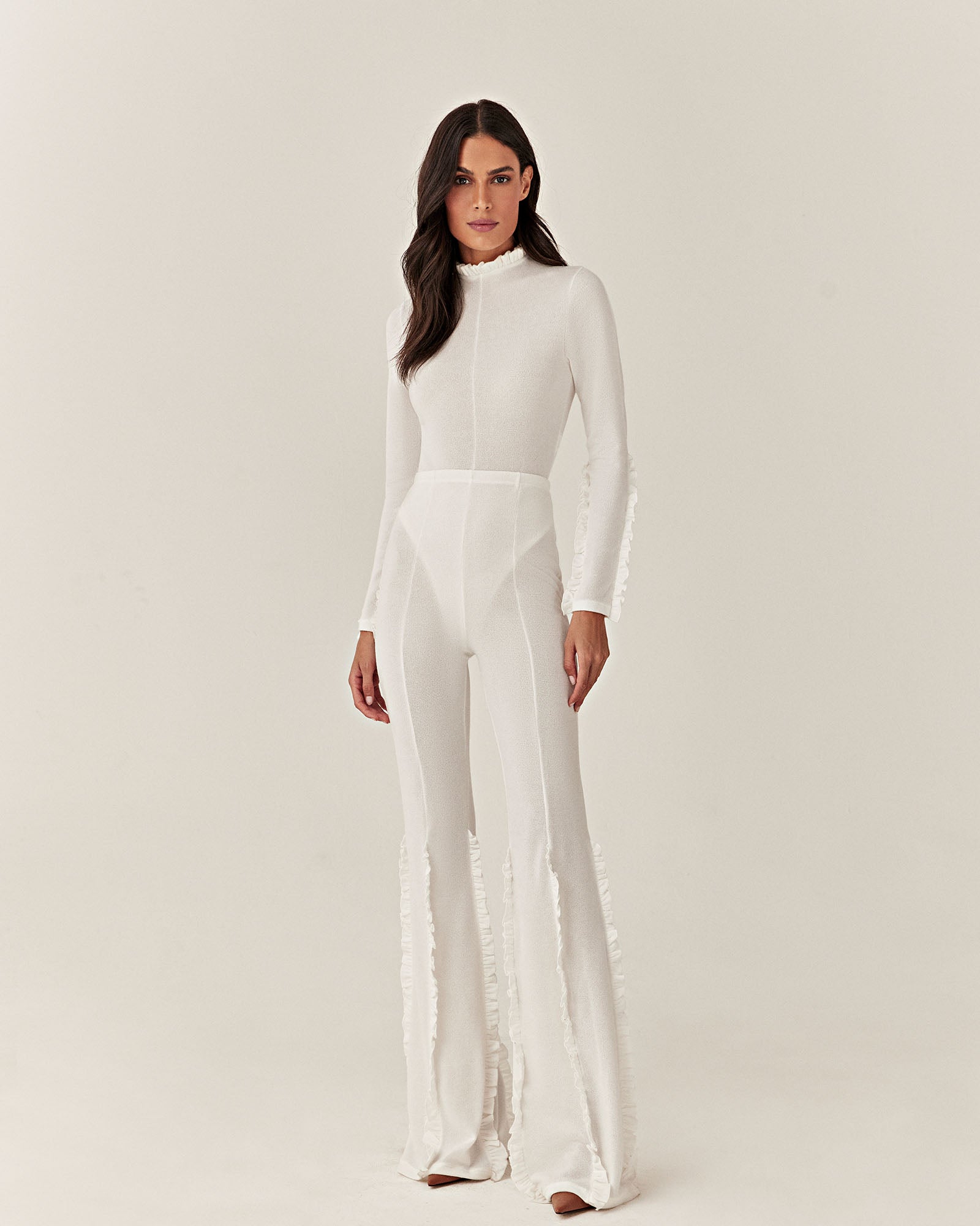 Calça Tricot - Off White - Hand Lace