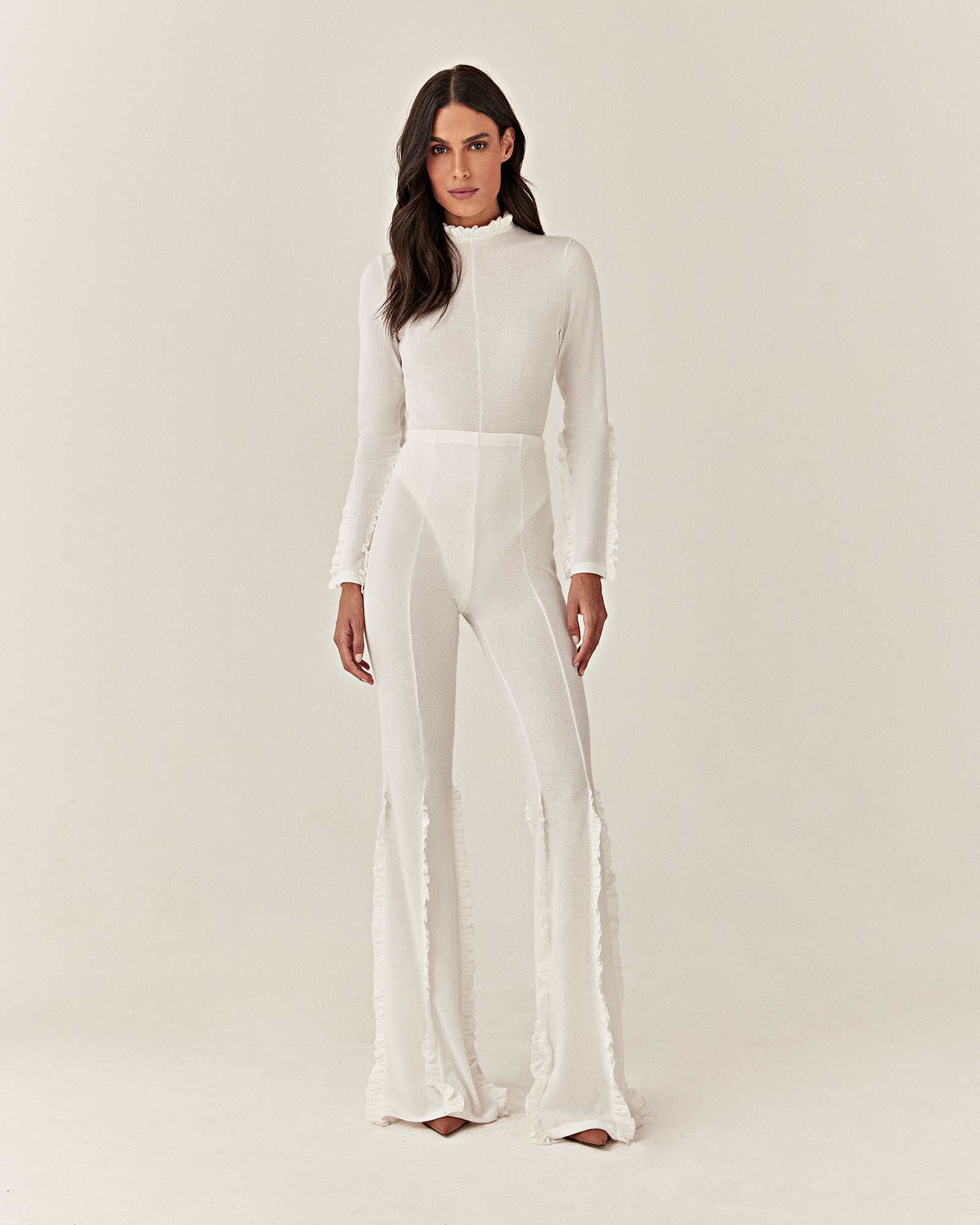 Calça Tricot - Off White - Hand Lace