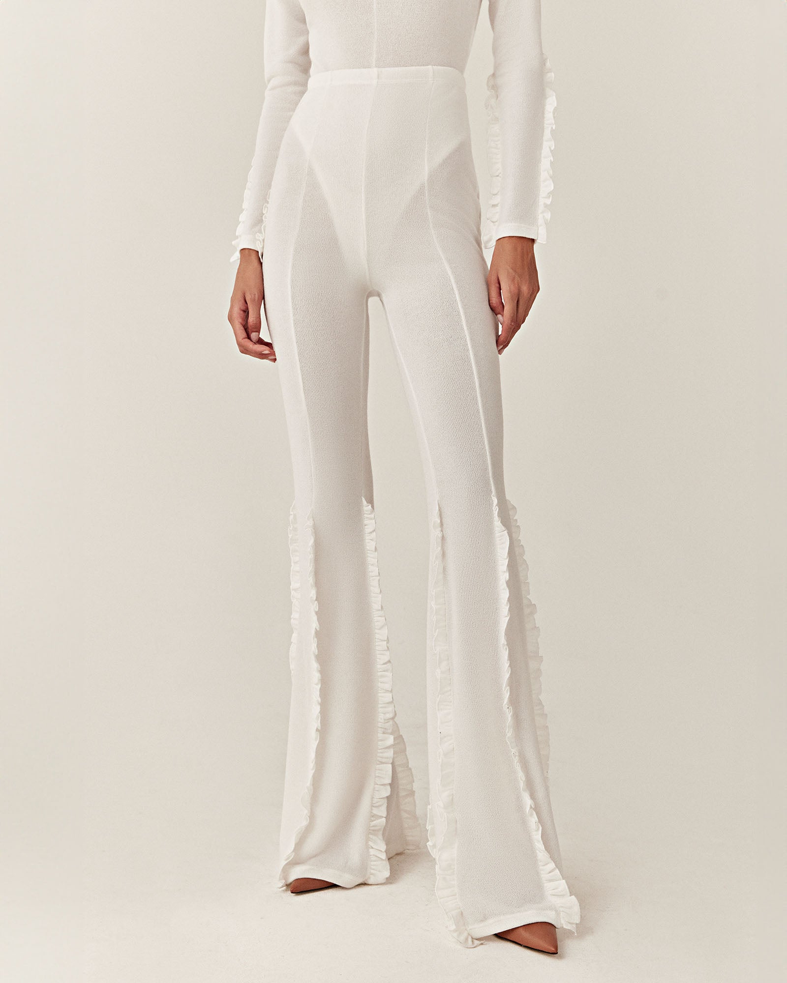 Calça Tricot - Off White - Hand Lace