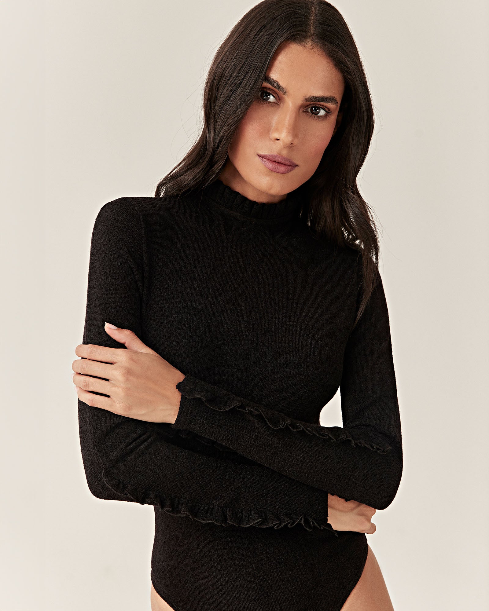 Body Tricot - Preto - Hand Lace