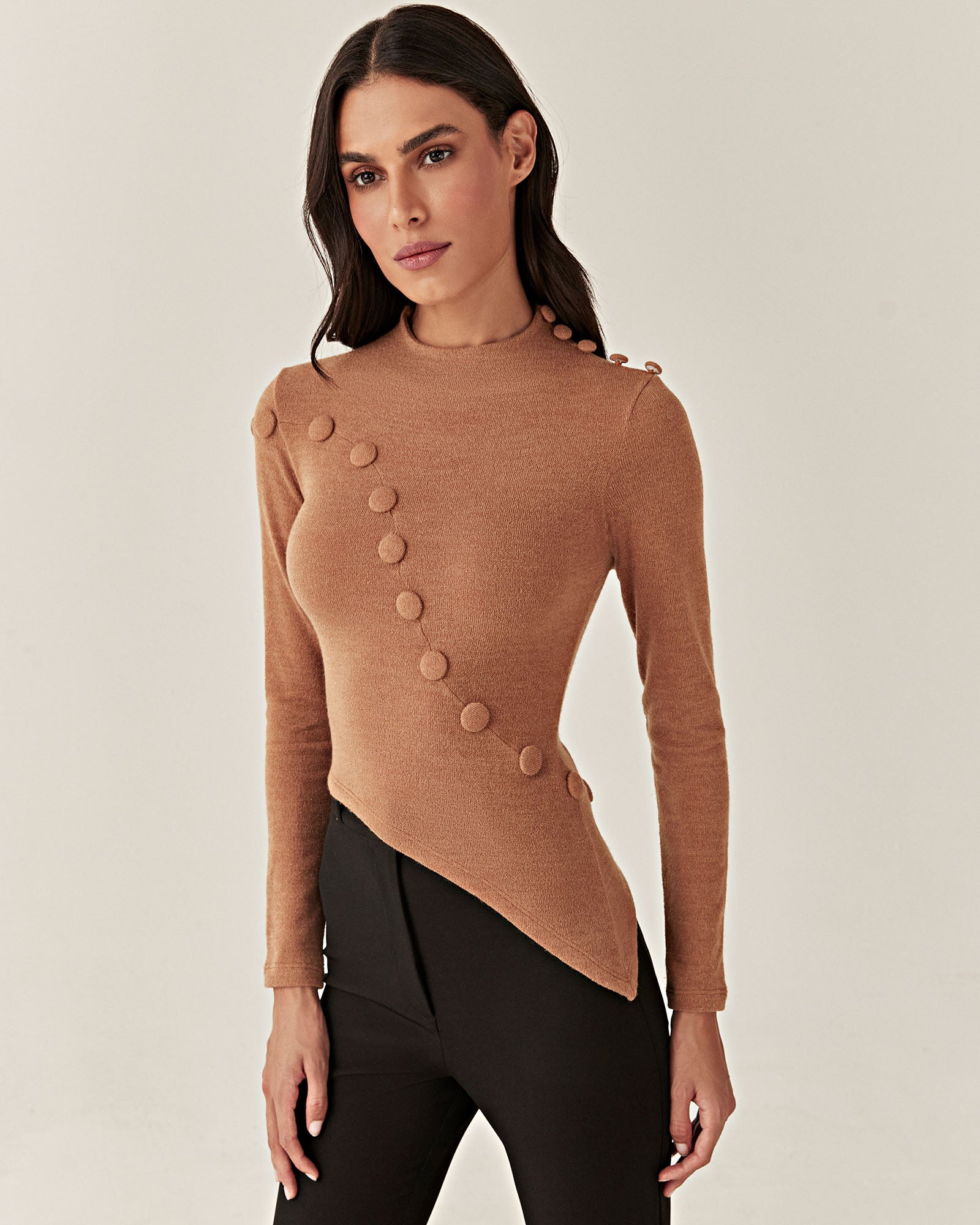 Blusa Ifigênia Tricot - Caramelo - Hand Lace