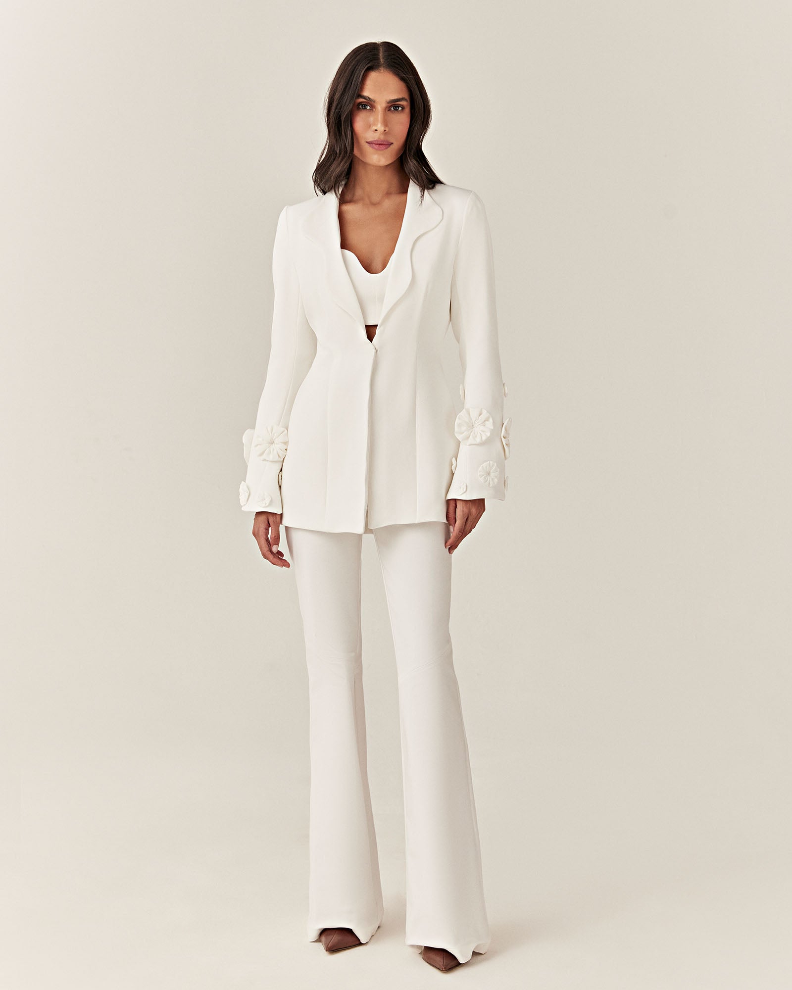 Blazer Ornamental - Off White - Hand Lace