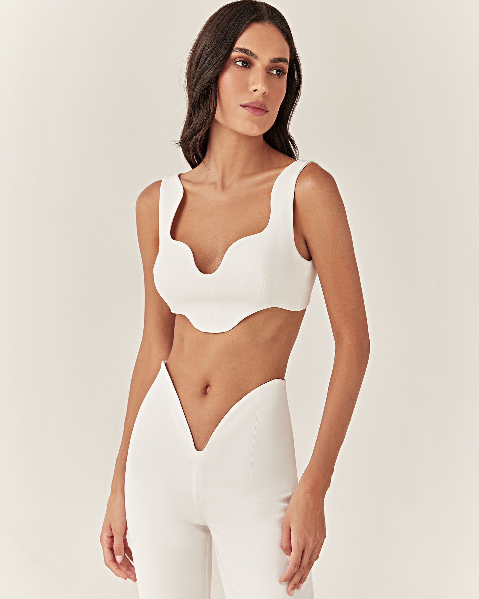 Top Falésia - Off White - Hand Lace