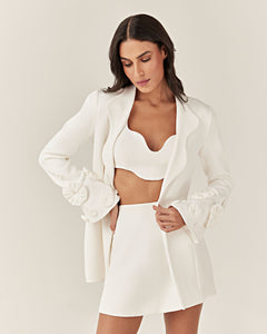 Blazer Ornamental - Off White - Hand Lace