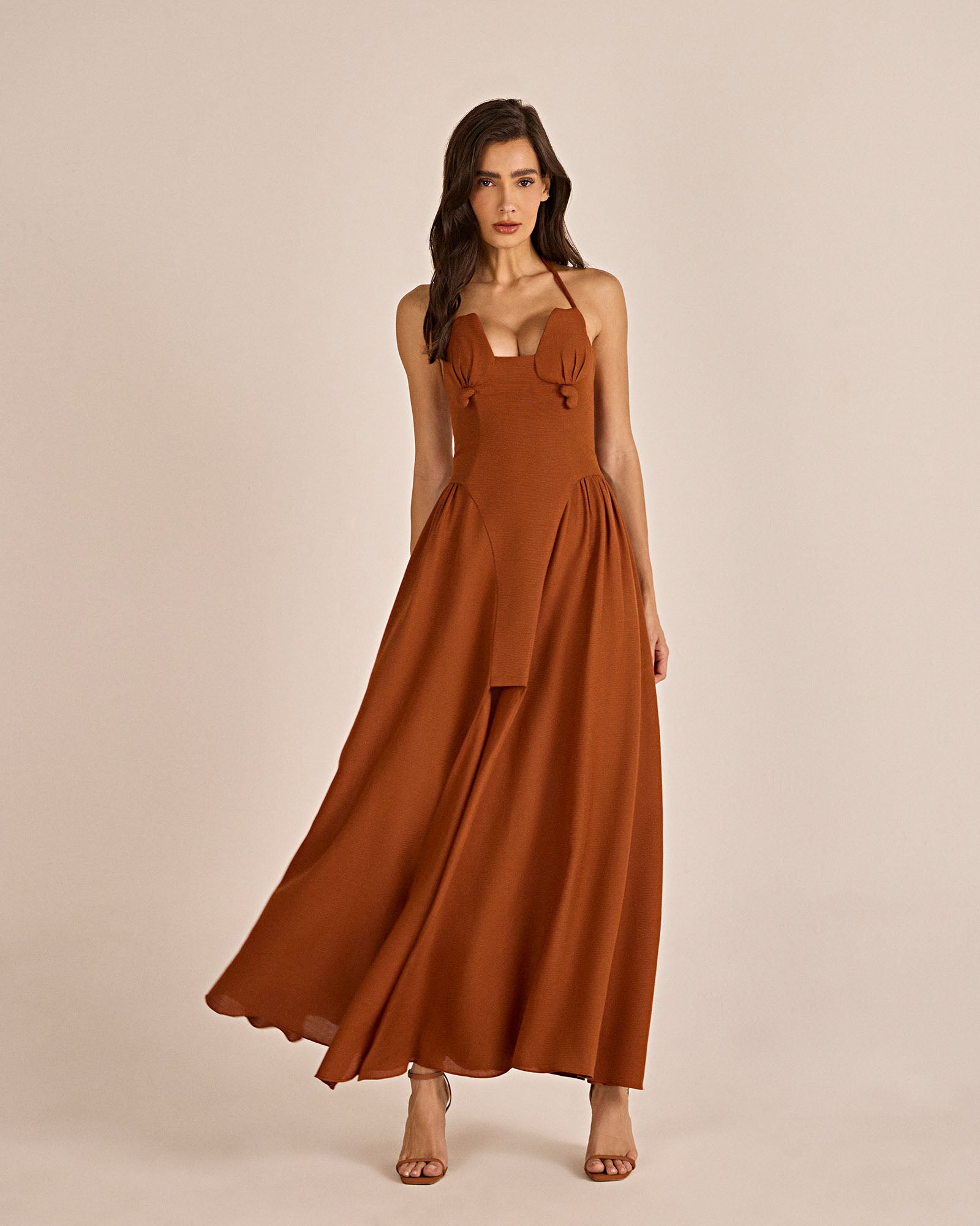 Vestido Caju - Marrom