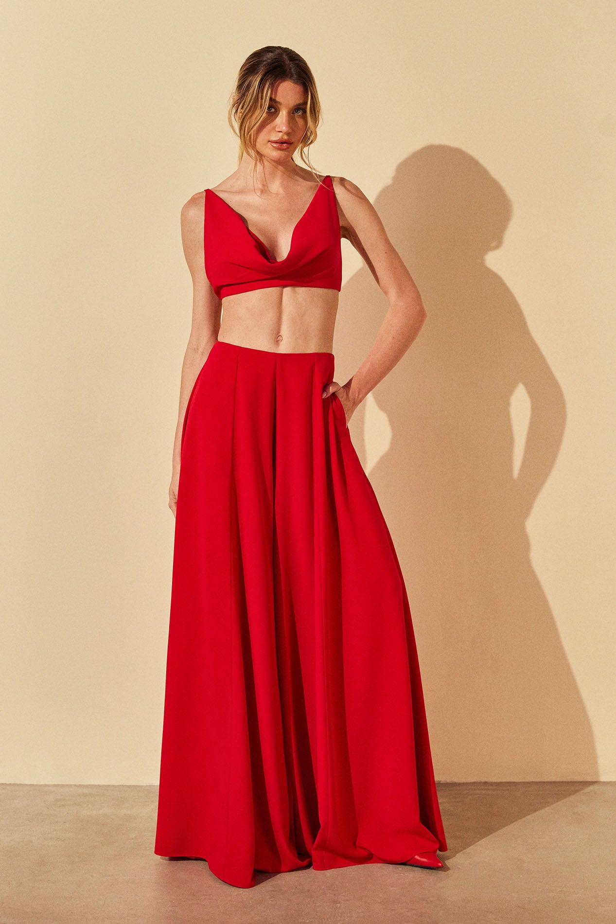 Cropped Drapeado Pag.07 - Vermelho - Hand Lace