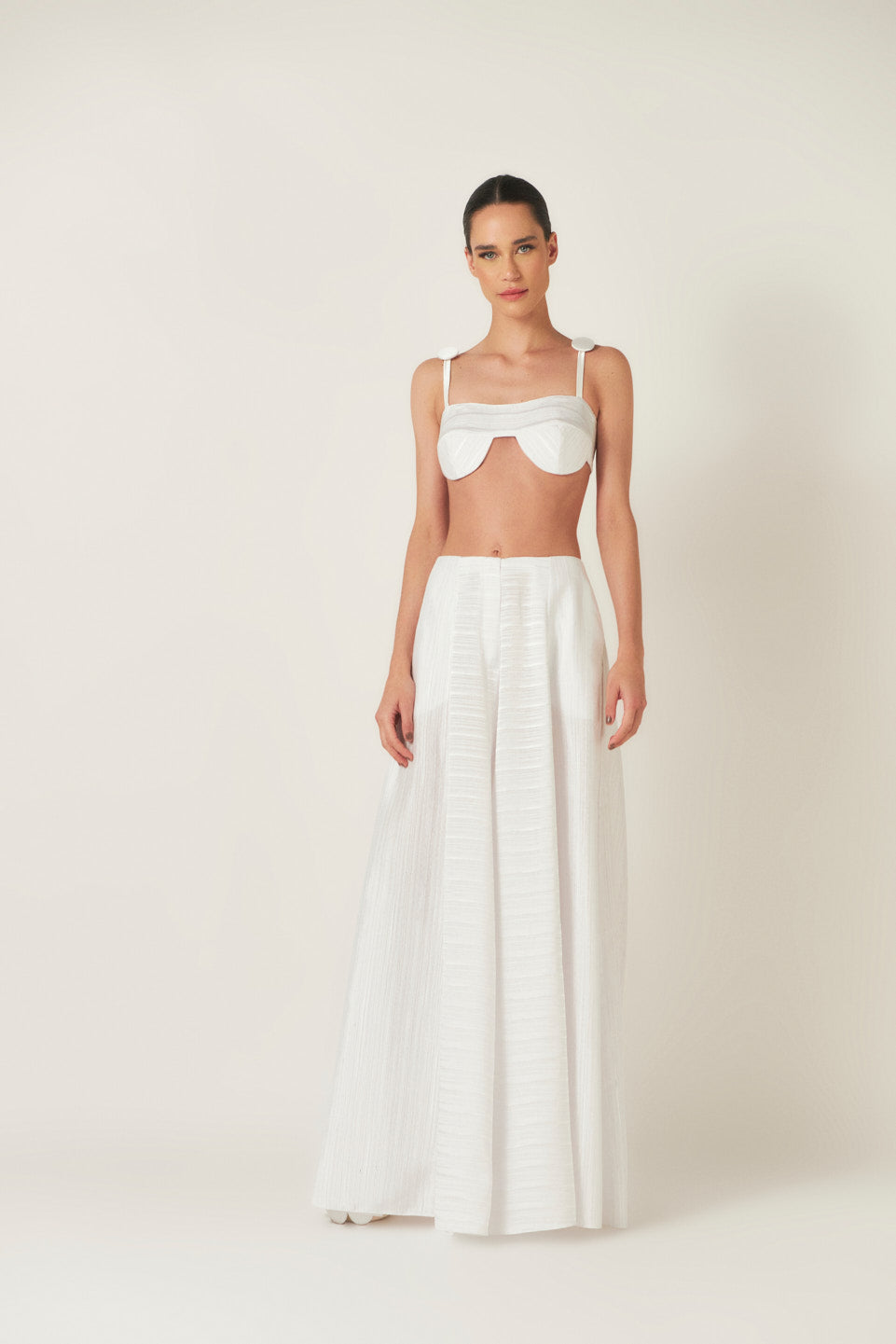 Top Delaunay Filamento - Off White - Hand Lace