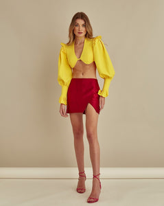 Cropped Manga Farol - Hand Lace