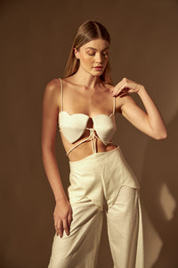 Top Coração Rolutês - Hand Lace