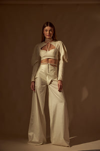 Cropped Manga Cascata - Hand Lace