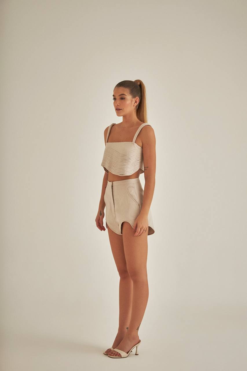 Cropped Textura Curvas - Hand Lace