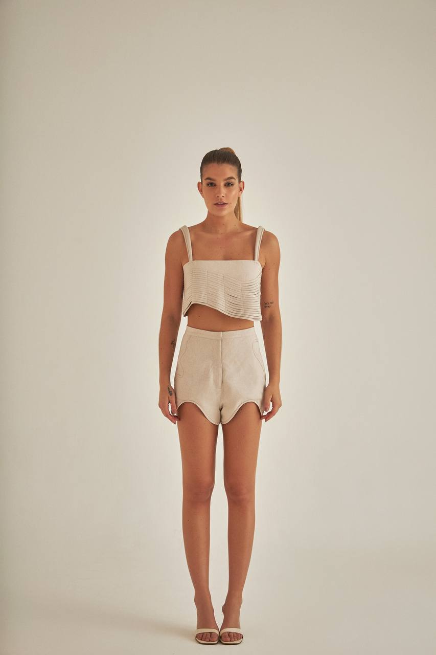 Cropped Textura Curvas - Hand Lace